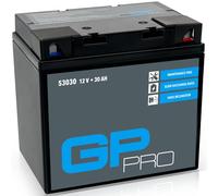GP-PRO Gel-Batterie 12V 30Ah 53030 Motorradbatterie, wartungsfrei versiegelt vorgeladen ähnlich Y60-N30L-A / SLA53030 / C60-N30-A / C60-N30L-A auch für Quad, Rasentraktor uvm.