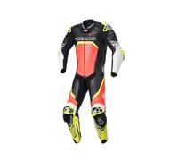 Alpinestars GP Tech 4 Motorrad 1-Teiler Motorrad Lederkombi, schwarz-rot-gelb, Größe 50