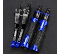 GQUIKGW Ersetzen Einstellbare Griff Hebel Faltbare Für YAMAHA XMAX300 XMAX 300 X MAX 2024 2023 2022 2021 Motorrad Zubehör Teile(Gray blue)