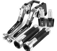 GQUIKGW Ersetzen Motorrad-Lenkergriffgriffe Für CFMOTO 700CL-X 700 CLX CL-X700 700CLX Alle Jahre Bremskupplungshebel Zubehör6(Silver)