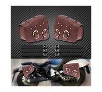 GQUIKGW Reisebeutel Für Harley Sportster XL 883 1200 Motorrad-Satteltaschen Pu-Leder Seitenwerkzeugtasche 2 Stück Schwarz/Braun(Brown)