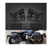 GQUIKGW Reisebeutel Für Harley Sportster XL 883 1200 Motorrad-Satteltaschen Pu-Leder Seitenwerkzeugtasche 2 Stück Schwarz/Braun(Nero)
