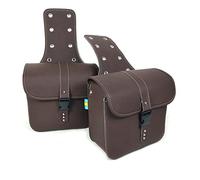 GQUIKGW Reisebeutel Für Yamaha Für Suzuki PU Leder Motorrad Satteltasche Seitenwerkzeug Gepäcktaschen Satteltaschen Aufbewahrungswerkzeugtasche Braun Universal