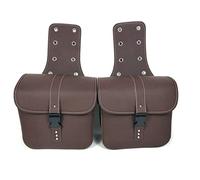 GQUIKGW Reisebeutel PU Leder Motorrad Satteltasche Seitenwerkzeug Gepäcktaschen Satteltaschen Aufbewahrung Werkzeugtasche Braun Universal Für Für Yamaha