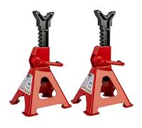 Grafner 2 Stück Unterstellböcke, 3 Tonnen Traglast, Hubhöhe 280 - 424 mm, höhenverstellbar, Ratschenmechanismus, Massive Ausführung Kfz PKW 2er Set Unterstellbock Paar Auto SUV 3000 kg 3t Wagenheber