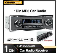 Grandnavi 1 Din Autoradio MP3-Player Oldtimer Retro Audio Stereo Unterstützung FM AUX EQ USB-Eingang In-Dash Bluetooth für Benz Car Radio MP3