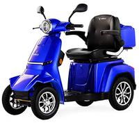 GRAVIS Mobilitätsroller 4-Rad Seniorenmobil Veleco Elektroroller 1000W (blau)