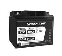 Green Cell AGM 12V 40Ah mit IP54 Akku Vlies Batterie VRLA Blei Batterie Bleiakku Versorgungsbatterie Zyklenfest Wartungsfrei Caravan Photovoltaik Rollstuhl Solarbatterie Wohnwagen (12V 40Ah)