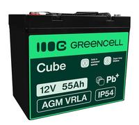 AGM Battery Lead Acid 12V 55Ah Maintenance Free for boat and - Batterie - 55.000 mAh AGM49