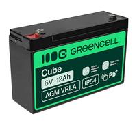 Green Cell AGM 6V 12Ah Akku Vlies Batterie VRL Bleiakku Ersatzakku Versorgungsbatterie Zyklenfest Wartungsfrei für Elektro Spielzeug, Alarm, Notstrom, Kinderfahrzeuge