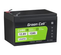 Green Cell Cube LiFePO4 Akku 12Ah 12.8V - Lithium-Eisenphosphat-Batterie für Wohnmobile, Boote, Solaranlagen, Off-Grid-Systeme, mit BMS, leicht & sicher