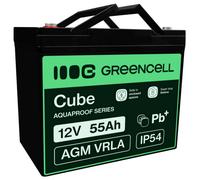 Green Cell GC-AGM12V55AH-J Bleiakku Blei-Vlies (AGM) 55Ah 12V 1St.
