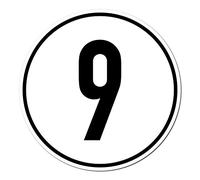 GreenIT Aufkleber Sticker 9 kmh km/h 20cm Spaß Schild Geschwindigkeit für Junior Porsche Kinderauto (1)