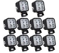 Greenmigo 10 Stück 12W LED Arbeitsscheinwerfer,12V 24V Zusatzscheinwerfer,Wasserdicht IP67 Scheinwerfer,Rückfahrscheinwerfer für Auto,Traktor,Offroad,PKW,KFZ(12 watt)