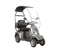 Elektromobil GREENSTREET "E-Mover Deluxe", grau (dunkelgrau), ElektromobileB:72cm H:105cm L:169cm, mit 60V/26Ah Li-Ion-Akku, inkl. Topcase und Dach, B:72cm H:105cm L:169cm (90469065-0) dunkelgrau