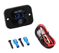 Greluma 1 Stück DC 12 V/24 V LED-Digital-Voltmeter, wasserdichter Spannungsmesser für Schalttafelmontage, Spannungsmesser, Batterietester für Auto, Boot, Marine, Motorrad, LKW, Wohnmobil, ATV, UTV
