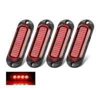 Greluma 4 stück rote led anhänger umrissleuchten,12V-24V 4 leds seitenmarkierungsleuchten,wasserdichte oberflächenmontage beleuchtung vorne und hinten für LKW-traktor, motorrad, transporter, wohnmobil