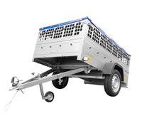 Großer Anhänger bis 750 kg Garden Großer Anhänger bis 750 kg Garden Trailer 201 Kipp mit Jockey-Rad, Gitterseiten und flachen Plane, Trailer 201 Kipp mit Jockey-Rad