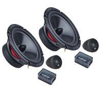 Ground Zero GZRC 165.2SQX-IV - 2-Wege Komponentensystem, 165 mm Lautsprecher, 120 W RMS, SQ-Serie, inklusive Hochtöner & Frequenzweichen, für Car-HiFi Premium-Klang