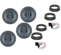 Ground Zero Lautsprecher Set für VW T-Roc BJ 17-22 Tür Vorne Hinten 480 Watt