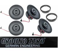 Ground Zero passend für Mercedes Benz W124 Lautsprecher Set Vorne + Hinten