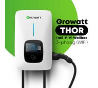 Growatt THOR 11AS-P-V1 Wallbox 3-phasig (WIFI) mit 5m Kabel, Stecker Typ2