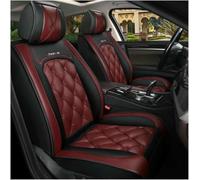 GSDOMJ Autositzbezüge passend für Skoda Octavia 3 Octavia 2 Octavia Rs Octavia A5 Echtleder wasserdicht und atmungsaktiv 5-Sitzer Sitzbezug rot