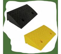 GSKFXJ Gummirampe Leichte Bordsteinrampe 5cm 10cm 15cm Hoch Tragbare Rollstuhlrampe, rutschfeste Auto Rampe, Robustem Rampe for Gehwege, Garagen, Motorrad(Black,50 * 22 * 5cm)