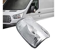 GSRECY Spiegelblinker, Blinker für Außenspiegel, bernsteinfarbenes / klares Objektiv-Gehäuse, kompatibel mit Ford Transit MK8 2014 > ON (linke Seite, klare Linse)