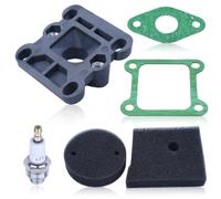 Gubeter Schaumstoff Luftfilter Set für Robin NB411 Motorteile, mit Vergaser Ansaugdichtung und Zündkerze, Ersatzteile für Rasenmäher
