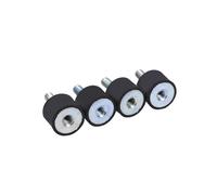 Gummi-Dämpfungslager, 4 Stück Anti-Vibration Silentblock, Gummi+Zink-beschichteter Stahl Stoßdämpfer Gummi Isolator Vibrations-Isolation Mounts für Auto Boot (VD20*15 M6*18)