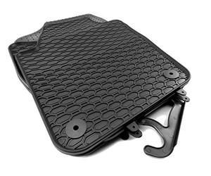 Gummi-Fussmatten Gummimatten Auto in Original Qualität schwarz Passform 4-teilig inklusive Befestigungen extra dick und funktionelles Design B01DPKOJD0