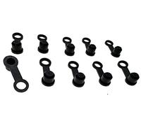 Gummi Schutzkappen-Set mit Lasche für Entlüfterschraube bzw. Entlüftungsventil am Bremssattel/Abdeckkappen/Staubschutzkappen Satz auch für Schmiernippel bzw. Fettnippel #4, 10-tlg.