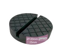 Gummiauflage viele Größen für Wagenheber Hebebühnen Rangierwagenheber Unterstellbock Gummiklotz universal Gummiblock für KFZ PKW SUV Reifenwechsel Werkstatt Schutz Auto (120x25 Nut+Waffel)
