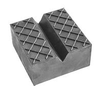 Gummiauflage viele Größen für Wagenheber Hebebühnen Rangierwagenheber Unterstellbock Gummiklotz universal Gummiblock für KFZ PKW SUV Reifenwechsel Werkstatt Schutz Auto (100x100x50 V-Nut+Waffel)