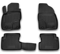 Gummifußmatten für Ford Focus MK2 2004-2011 3D Passform Hoher Rand Gummimatten