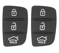 Gummiknöpfe Tastenfeld Gummi für Hyundai i30 i20 ix20 ix35 Tucson Santa Fe Elantra - 2 Stück - 3 Tasten Ersatz Autoschlüssel für Schlüsselgehäuse