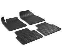 WALSER DirtGuard Gummi Fussmatten Auto für Opel Crossland X 2017-Heute, Citroen C3 Aircross II 2017-Heute, 100% passgenaue Auto Fußmatten, robuste Universal Fußmatte Auto, Gummimatten Auto