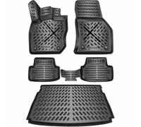 ELMASLINE 3D Gummimatten & Kofferraumwanne Set für VW Golf 8 Schrägheck | Passend NUR für Mild-Hybrid (eTSI) (2020-2025)