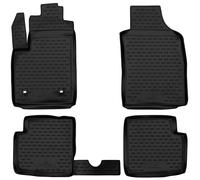 WALSER XTR Gummi Fussmatten Auto für FIAT 500 (312) 2007-2016, FIAT 500C Cabriolet 2009-2016, 100% passgenaue Auto Fußmatten, robuste Universal Fußmatte Auto, Gummimatten Auto