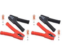 Gunpla 1 Paar Krokodilklemmen 600A isolierte Batterieklemmen Krokodil Klemmen Autobatterie Batterieladezange Batterie Zange Klemmen für Starthilfekabel Rot und Schwarz (Packung mit 2)