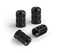 GUOQINGLH 4 Stück Ventilkapappen Auto Aluminium für VW T-Cross 2018-2024 2025, Reifen Ventilkappen Ventildeckel korrosionsbeständig Autoventil Kappe,normal-Black