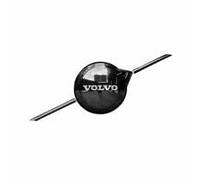 GWWXM Auto Emblem Aufkleber für Volvo V60 2023 2024,Schwarz ABS Badge Logo Selbstklebend Abzeichen Marke Etikett Frontgrill Zeichen Auto Dekoration Tuning Zubehör,B-Without Camera