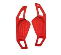 GYTTAK Verlängerung Schaltwippen Kompatibel Mit Skoda Für RS MK4 Für Octavia IV Für Scout 2021 2022 Für Enyaq IV Auto-Lenkradverlängerungsaufkleber Schaltpaddel Aluminium(Red)