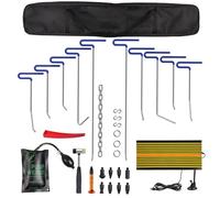 Gziztx Dellen Reparaturset Auto Hagelreparaturset Ausbeulwerkzeug Karosserie mit 10PCS Stangen, Dellenerkennungsplatte für die Reparatur von Karosserie-, Motorrad- und Kotflügelbeulen