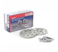 H&R DR-System Spürverbreiterungsatz 6mm pro Achse - Lochkreis 5x100 - Mittenzentrierung 57,1mm - System M14x1,5 - kompatibel mit Audi/Seat/Skoda/Volkswagen, Silber