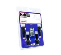 H&R Radbolzen Felgenschloss-Set M14 x 1,5 27 mm schwarz/black Radschraube schwarz B1452703KEY4