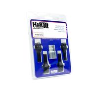 H&R Felgenschloss-Set M14x1.50x28mm Kegelbund Schwarz - 4 Felgenschloss-Schrauben inkl. Adapter