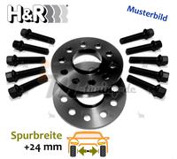 H&R Spurplatten schwarz 24mm/Achse für Mercedes-Benz S-Klasse V222 W222 X222 13