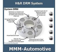 HR Spurverbreiterung TRAK+ Spurverbreiterungen/TRAK+ Wheel Spacers 50Vorne Rechts Links für FORD Scorpio I 1.8 2.0 i 2.4 2.8 4x4 2.9 2.5 D TD Cat